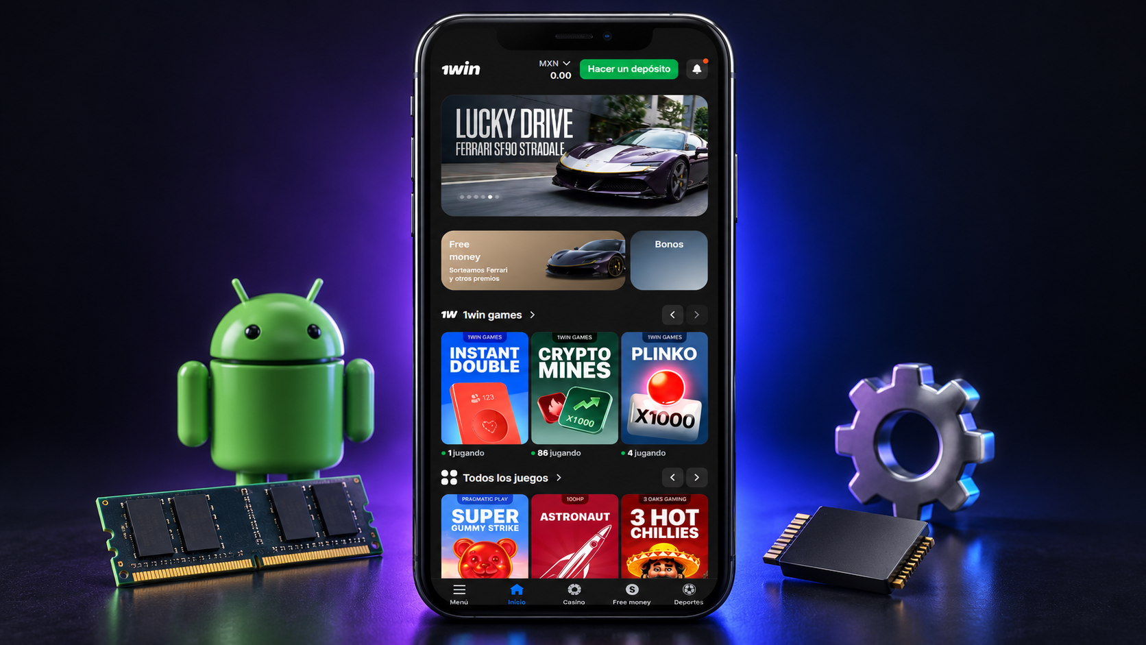 Requisitos de la app de 1win para Android