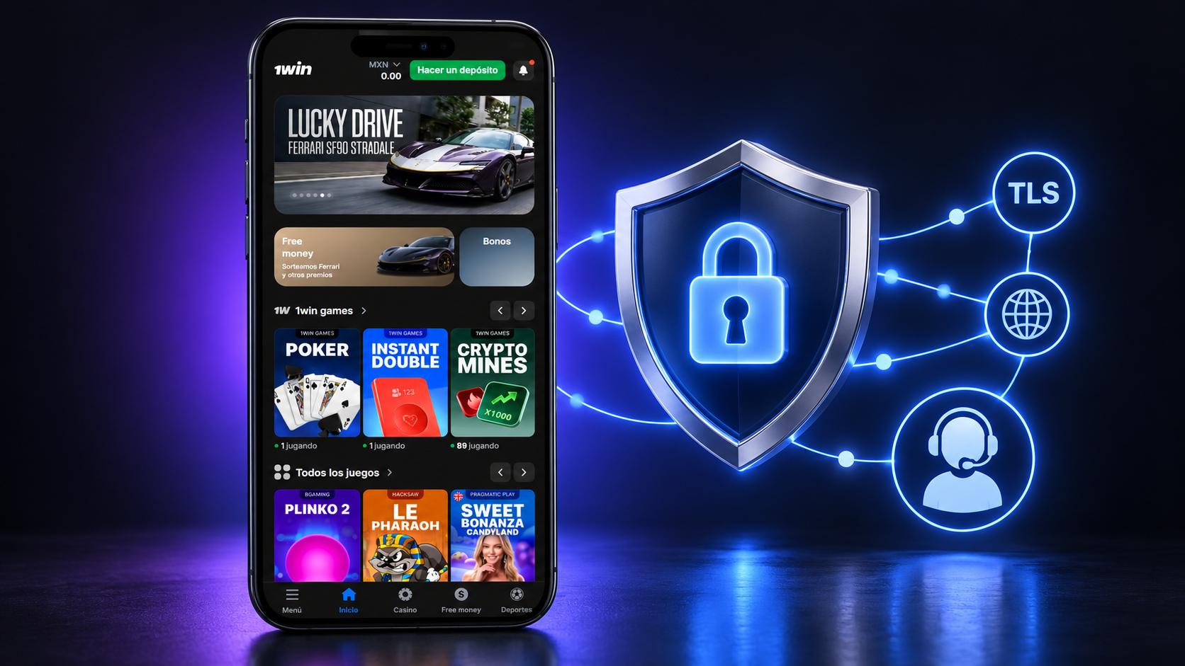 Seguridad de la app de 1win y soporte