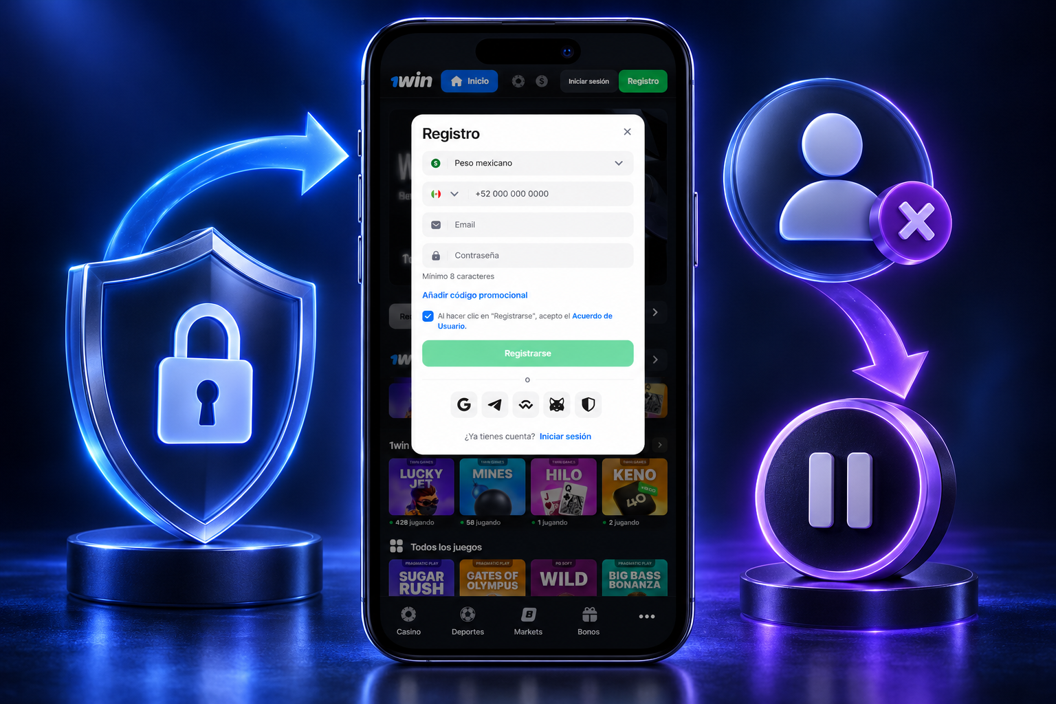 Privacidad, cierre de cuenta y autoexclusión